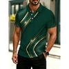 Polo de hombre para exteriores, moderno color dorado y verde