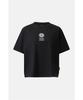 Koolongseupocheu Wm Women'S Crop Print Short Sleeve T-Shirt 8Htcm26204Blk