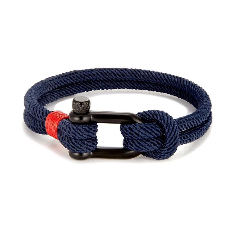 Männer Doppel Strang Armband Frauen Schäkel Seil Armbänder Outdoor Survival Armreif