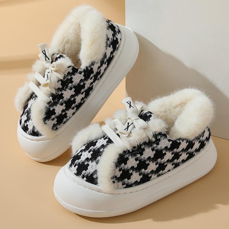 

Snow boots bag heel women s indoor and outdoor velvet thick-soled non-slip warm couple fluffy cotton shoes non-slip velvet 40-41