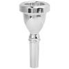 Horn Mouthpiece Durable Wearproof Copper Musical Instrument Tool Accessory for Bass TubaSilver