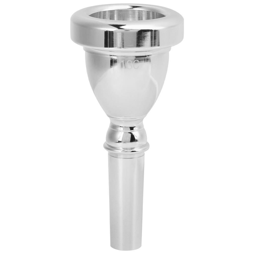 Horn Mouthpiece Durable Wearproof Copper Musical Instrument Tool Accessory for Bass TubaSilver
