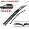 26"+20"+15" Front & Rear Frameless Wiper Blades for Volvo XC60 2009-2011, XC70 MK3, V70 MK3, S80 MK2, V60 MK1