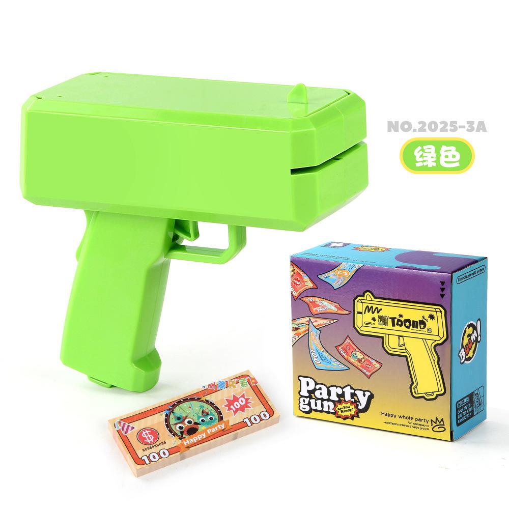 New And Peculiar Electric Money Spray Gun Money Gun Cartoon Money Spray Toy Banknote Gun Party Wedding Shooting Money