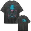 Summer Hot Sale Japanese Anime Dandadan Washed Vintage Graphic Tshirt Y2k Men Women Punk Top Gothic Cotton Oversized Tshirt