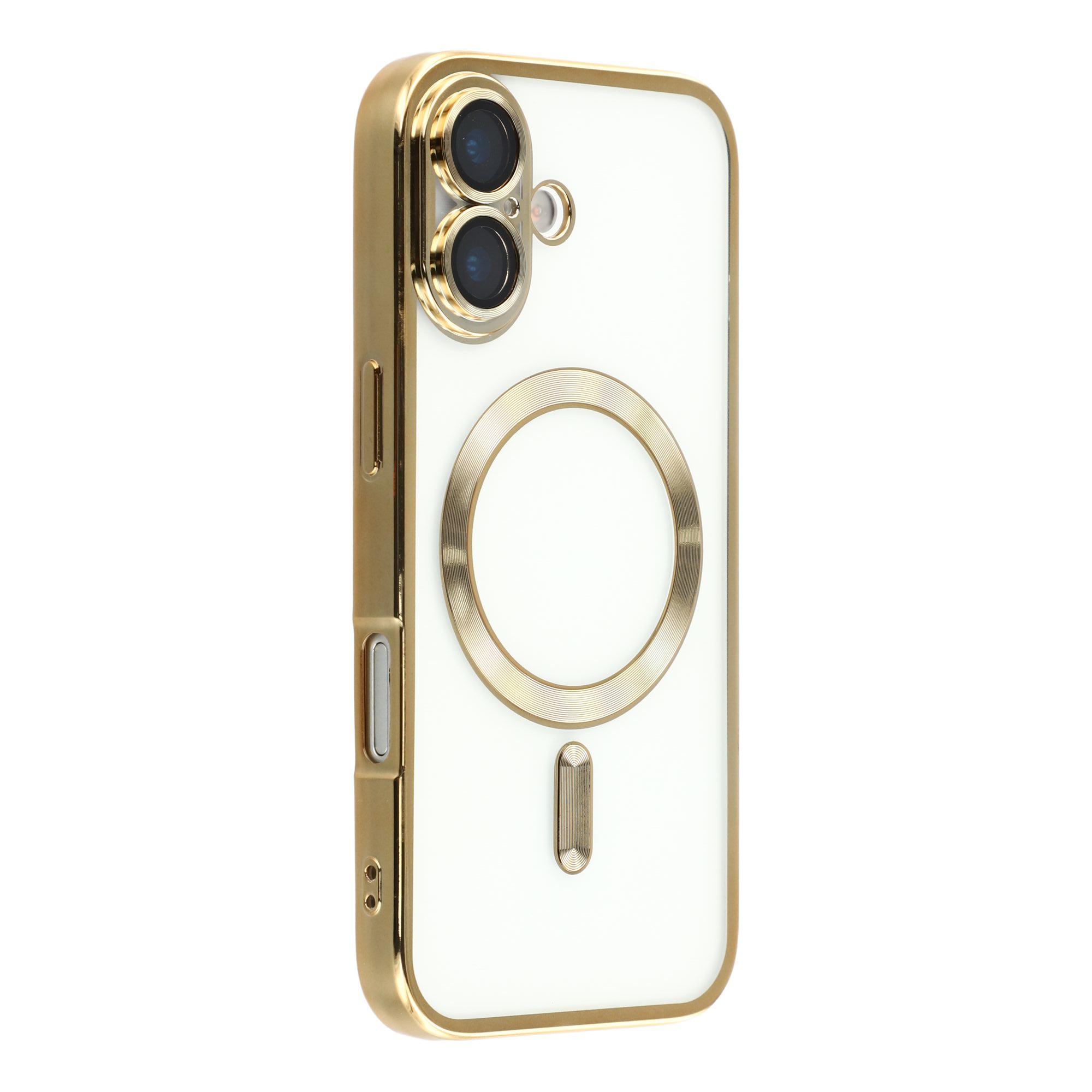 

For iPhone 17 Case Compatible with MagSafe Electroplated TPU Phone Cover with Lens Film J