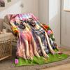 Pugs In Pink and Blue Dresses Print Blanket Soft and Cozy Perfect for the Living Room Bed Sofa or a Nap,gift