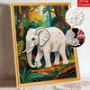 5D Round Pearl Painting Kit Majestic Elephant Pattern DIY Handmade Rhinestone Art Home Interior Decor Gift