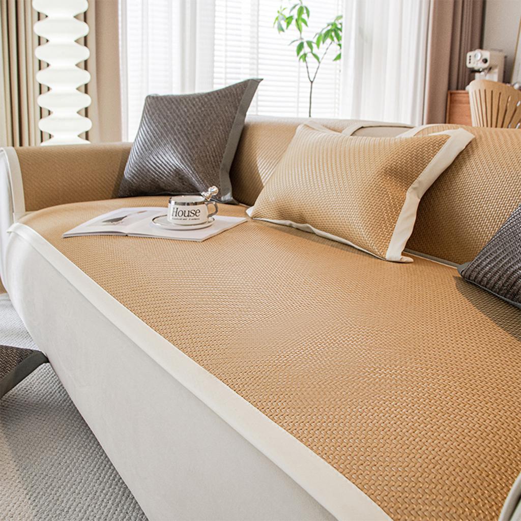 Polštář na pohovku Léto Léto Letní podložka Ratanová podložka Polštář Protiskluzový Odolný proti skvrnám Jednoduchý Potah na pohovku Univerzální potah Vysoce kvalitní pocit