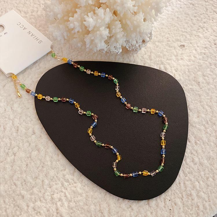 Korean Dongdaemun Crystal Choker Necklace for Women - Elegant and Versatile