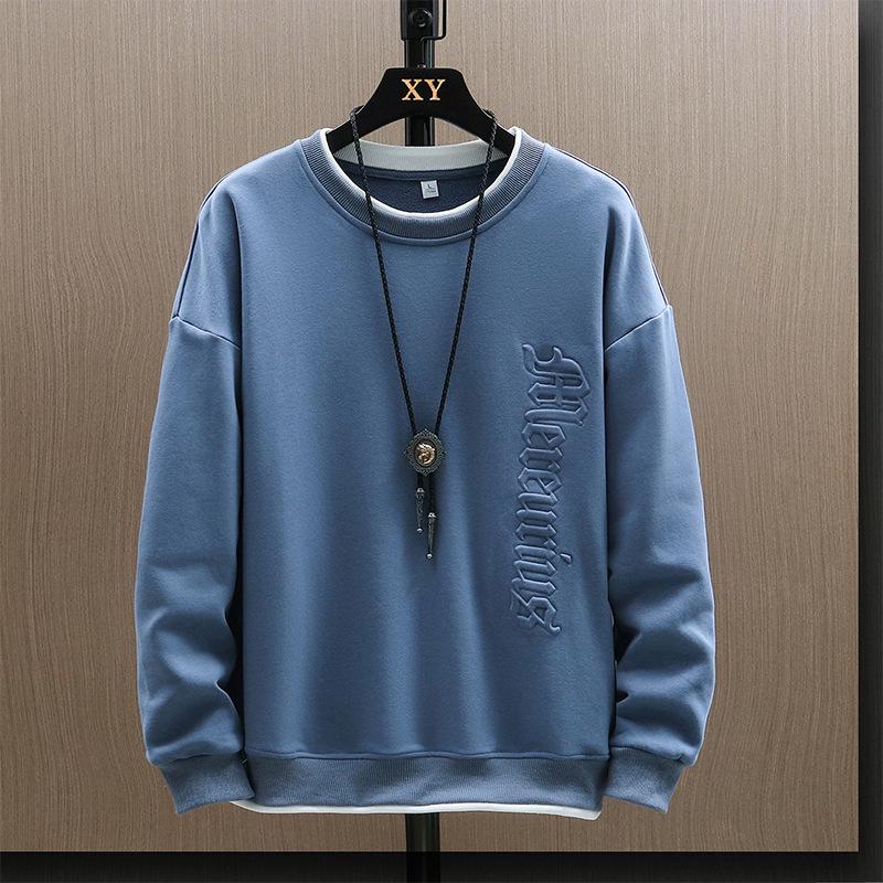 Sweat-shirt à col rond en deux pièces pour homme, nouveau modèle printemps-automne-hiver, Zhongshan, haut à manches longues