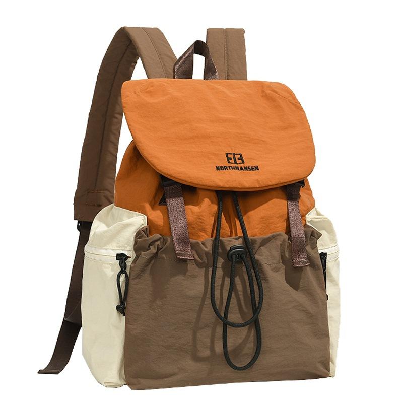 Fashionable Lightweight Student Backpack Large Capacity Casual Travel Women's Backpack Men's Color-Block Backpack High-End Feel