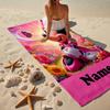 Custom Name Ultra-Soft Beach Towel with Minnie Theme,Ideal for Pool - Camping, Diving - Perfect Travel Essential, Vibrant Beach Towel.