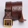 Retro Cowhide Double Needle Buckle Belt for Men's Leather, New Top Layer Cowhide Jeans Belt