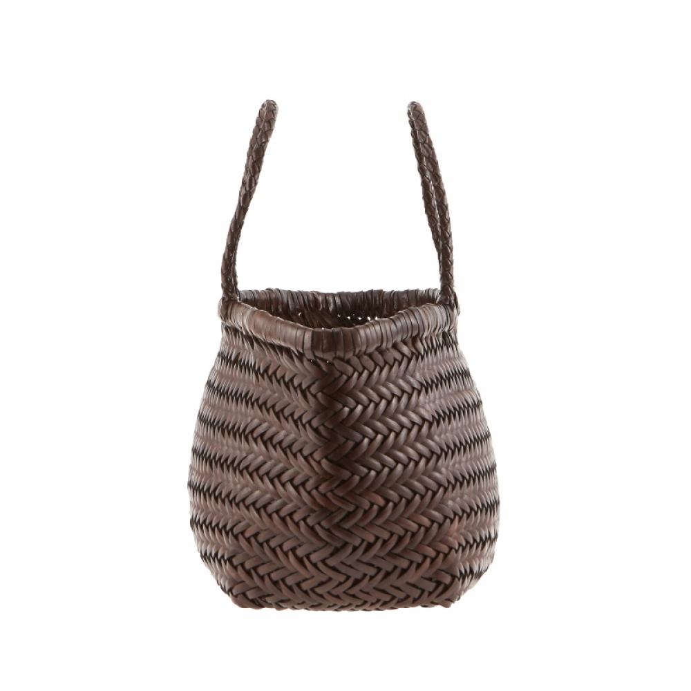 Dragon Diffusion Bamboo Triple Jump Small Tote Bag 8811 Dark Brown