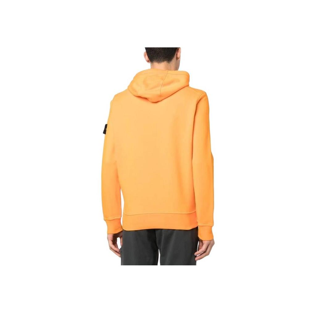 STONE ISLAND Felpa con cappuccio e logo Arancione Uomo Streetwear 101564151-V0032