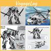Robot Transformable Armed Helicopter Assembling Building Blocks Toy Children