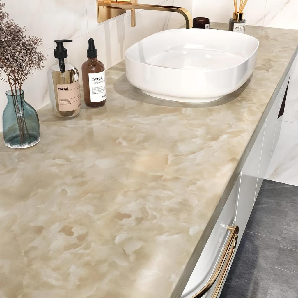 PVC Pearl Film Waterproof Wallpaper – High-Gloss Self-Adhesive Wall Sticker for Wardrobe, Kitchen, Furniture (Black/White)