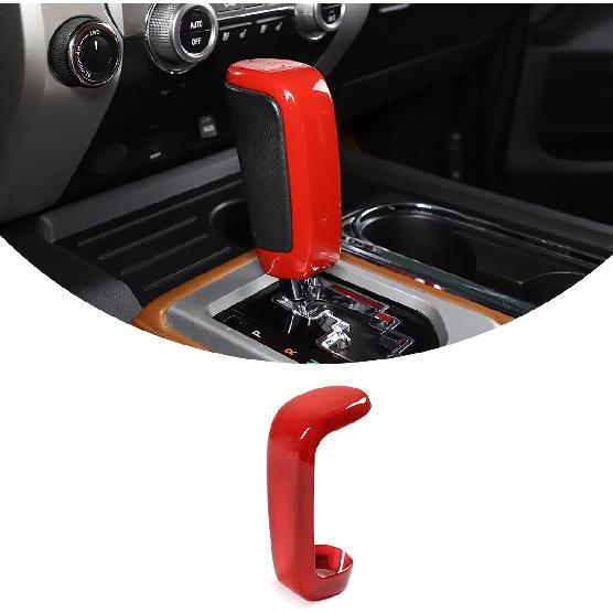 ABS Auto Schalthebelkopf Abdeckung Zieraufkleber für Toyota Tundra 2007 2008 2009 2010 2011 2012 2013 2014+ 2021 Sequoia 2008-2020 (Matt-schwarz)