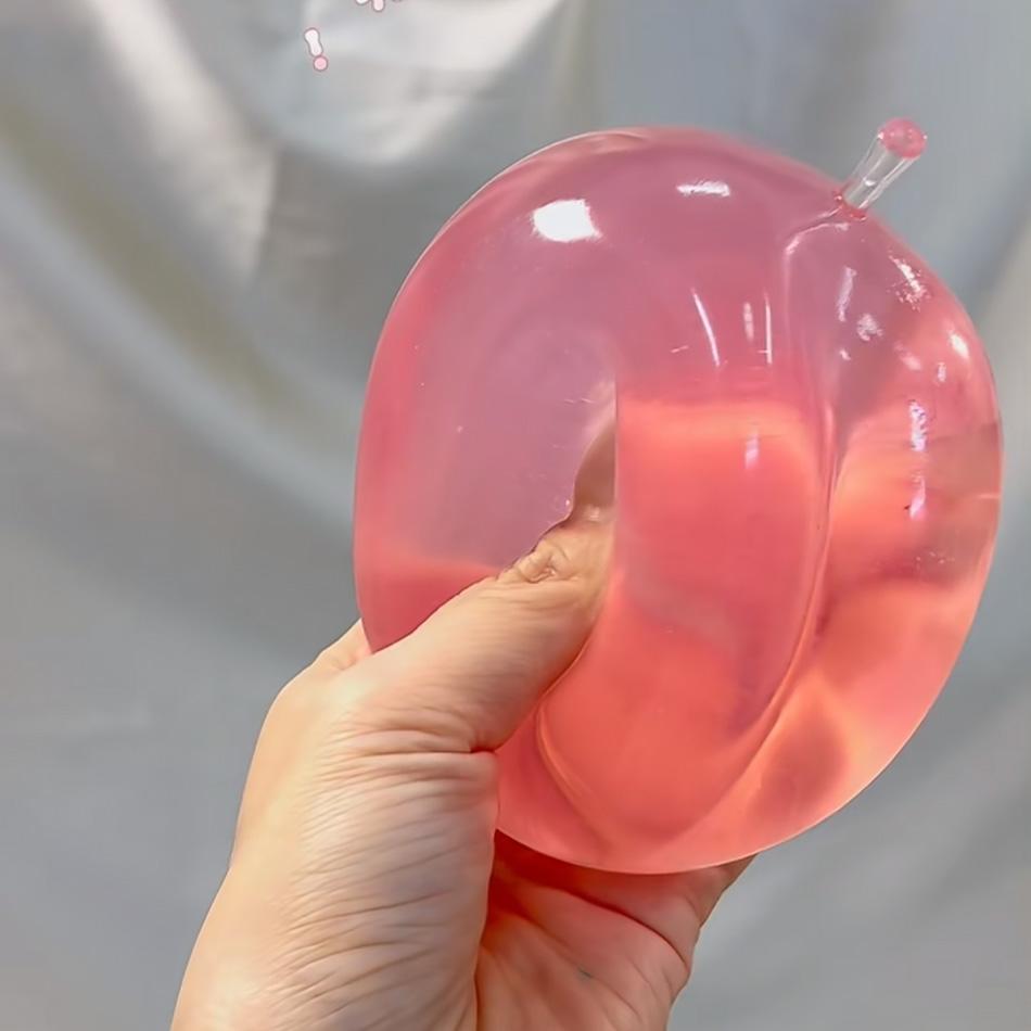 Mela Stampabile Sfera Antistress Olio di Cocco Morbida Trasparente Mela Non Rimbalzante Sfera da Spremere Giocattolo Sensoriale Asmr Giocattolo