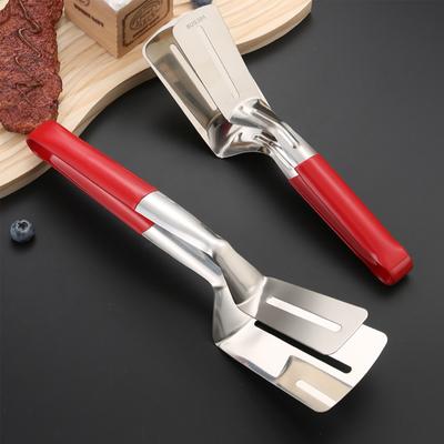 Stainless Steel Multifunctional Fish And Steak Frying Clip Barbecue Grill Clamp Thickened Silicone Hand Guard Anti Scalding
