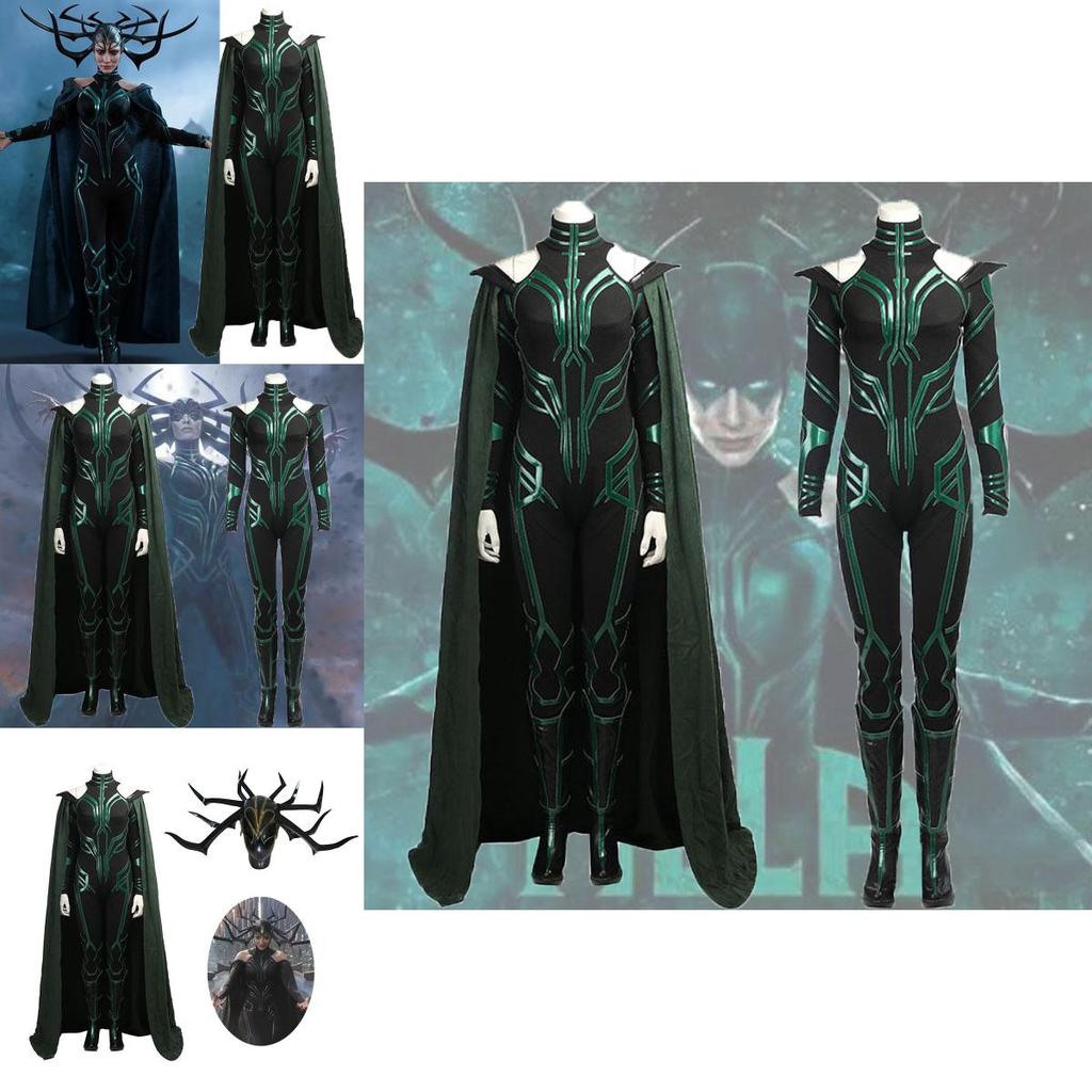 Goddess Of Death Hela Costume Set For Women Thor Ragnarok Cosplay Outfit