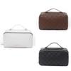 Stylish Large Capacity Grid Makeup Bag Portable Travel Waterproof Bag Storage