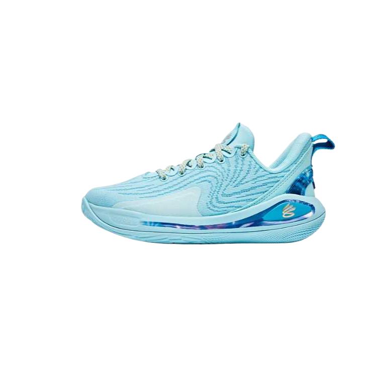 Under Armour Synthetic Leather Fabric Curry 12 Comfortable Fashionable Versatile Kids Basketball Shoes Kids Sneakers Blue 3028501