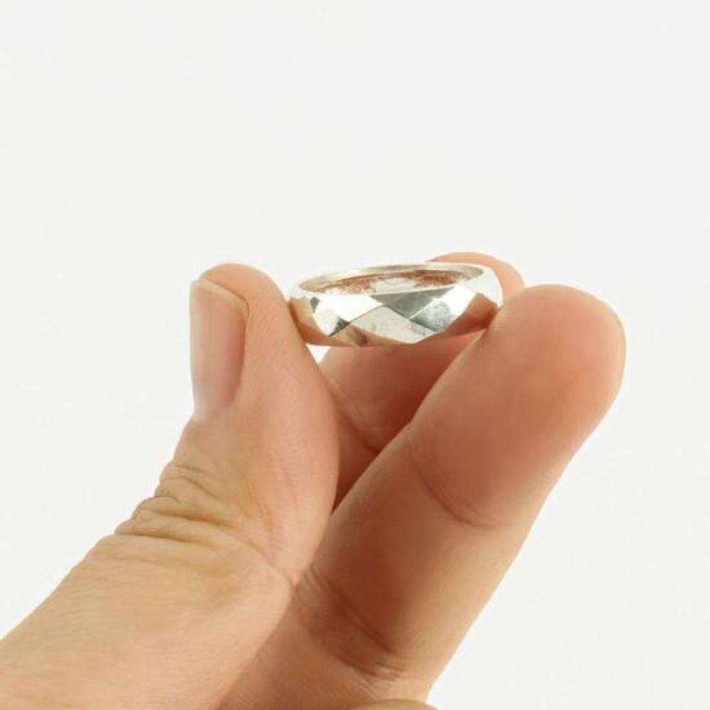 New ArrivalS Open Run Women S Bold Diamond Cutting Silver Ring