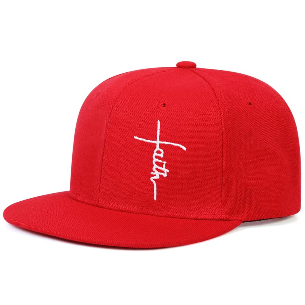 Unisex Faith Letter Cross Embroidery Hip-Hop Hats Spring Autumn Outdoor Adjustable Casual Baseball Caps Sunscreen Hat Sports Cap