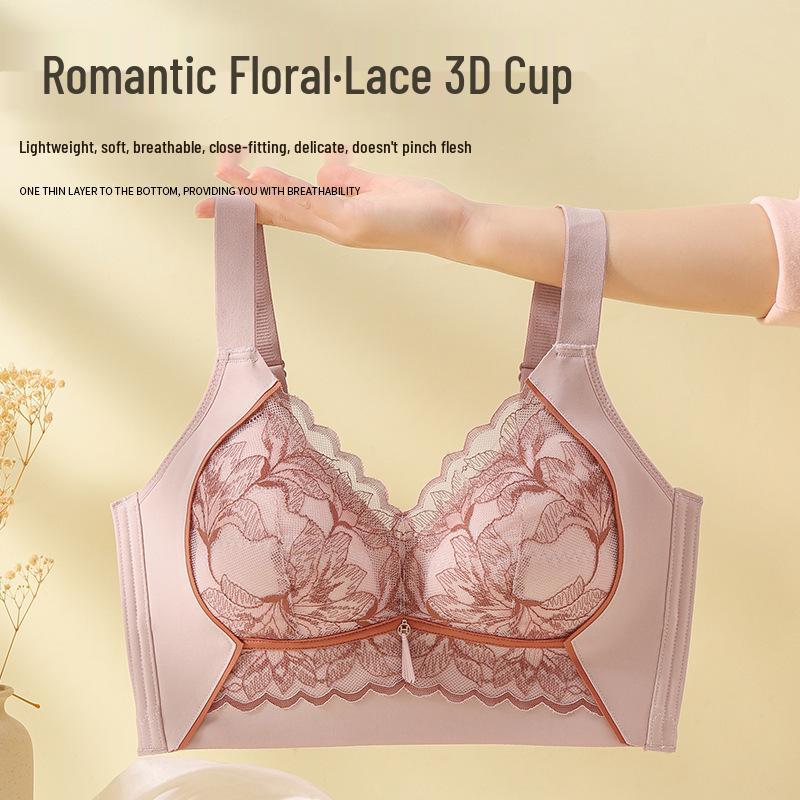 Wireless Lace Shaping Bra for Plus Size Women - Anti-Sagging Support