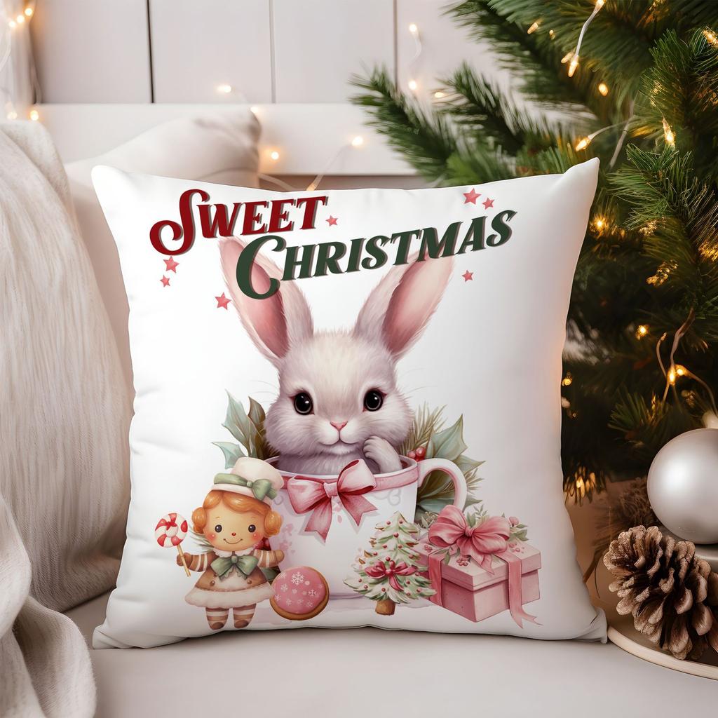Popular Christmas Pillowcase Office Seat Cushion Home Bedside Pillowcase