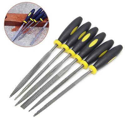 6Pcs Needle Files 140mm Metal Filing Rasp Wood Hand