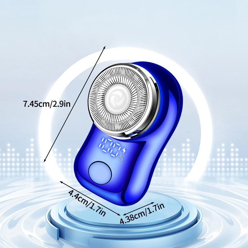 

Портативная мини-бритва для бороды для мужчин, электрическая бритва со светодиодным дисплеем, дорожный нож для бороды, триммер для удаления волос на теле