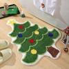 VIKAMA Christmas Imitation Cashmere Carpet Soft Non-Slip Bathroom Kitchen Floor Mat Cute Outdoor Indoor Door Mat Home Decor