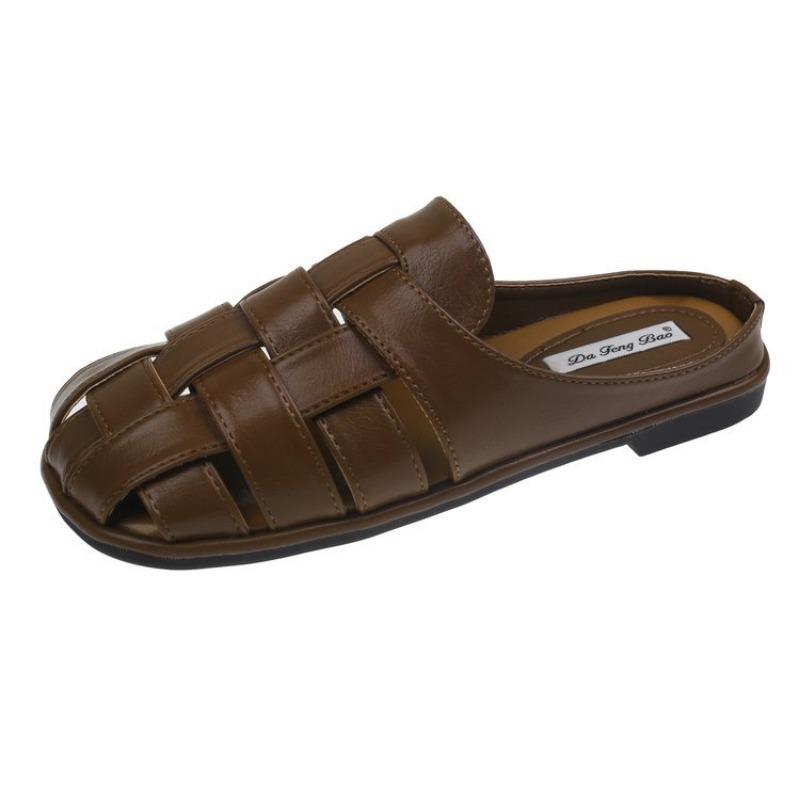 

Женская одежда, новые весенне-летние винтажные ажурные модные тапочки 40 коричневый