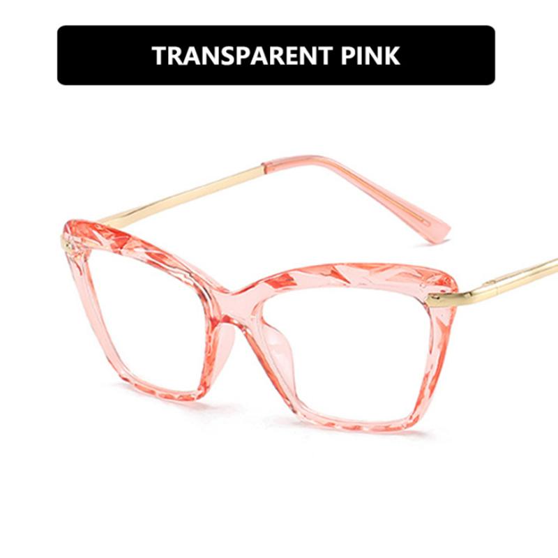 

Crystal Multi Faceted Frame Clear Lens Glasses Square Simple Myopia Nerd Spectacles Degree -0.5 -1.0 -2.0 -3.0 -4.0 to -6.0 No degree 0 прозорого рожевого кольору