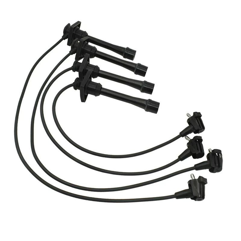 Ignition Cable Spark Plug 4X Set 90919-22327 9091922327 For Toyota Corolla 1.6L 1.8L 1993- 1997