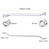 1/2pcs 45-Degree Offset Box End Wrench 12 Point Metric CR-V Double Box End Wrench Long Offset Torx Box Wrench for Repair Tool