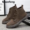 Fashion Men Boots Men's Winter Shoes Fashion Snow Boots Shoes Plus Size Winter Sneakers Ankle Men Shoes Winter Boots Black Blue Footwear