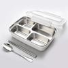 Multi-Compartment Stainless Steel Bento Box - No Flavor Mixing, Microwave Safe, Ideal for Students and Office Workers, Portable Lunch Solution