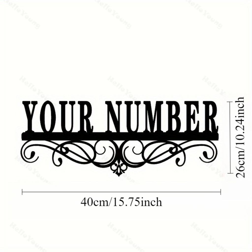 Metal Address Sign House Number Plaque Wall Mount Hot Sale Durable Drilled