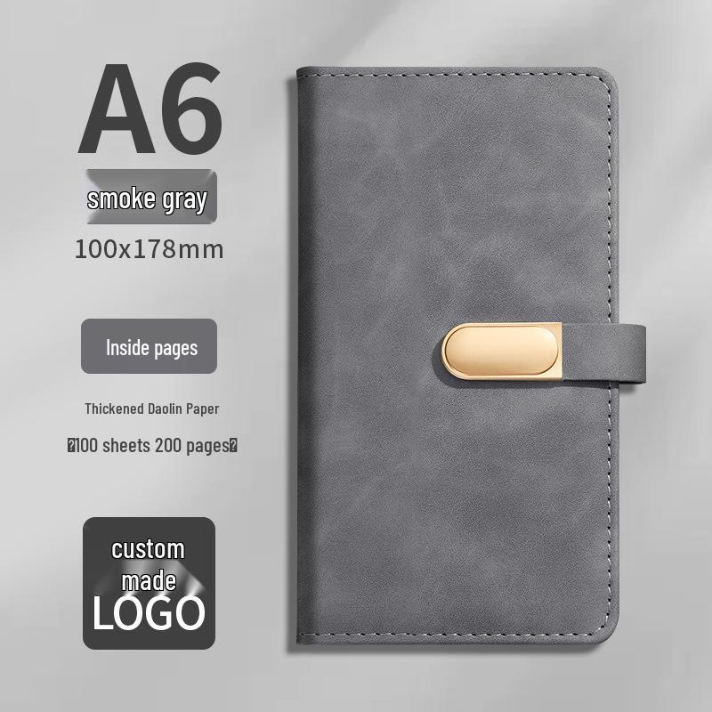 Custom Business Notebook with Metal Buckle and Pen Holder - Personalizable Logo Souvenir