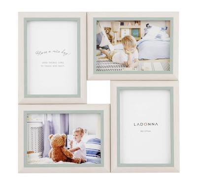 LADONNA 4-Panel Photo Frame, Green, SF14-40-GR