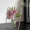 Modern Clear Acrylic Frame Flower Vase for Flowers - Decorative Art Vase for Home Desktops And Bookshelves