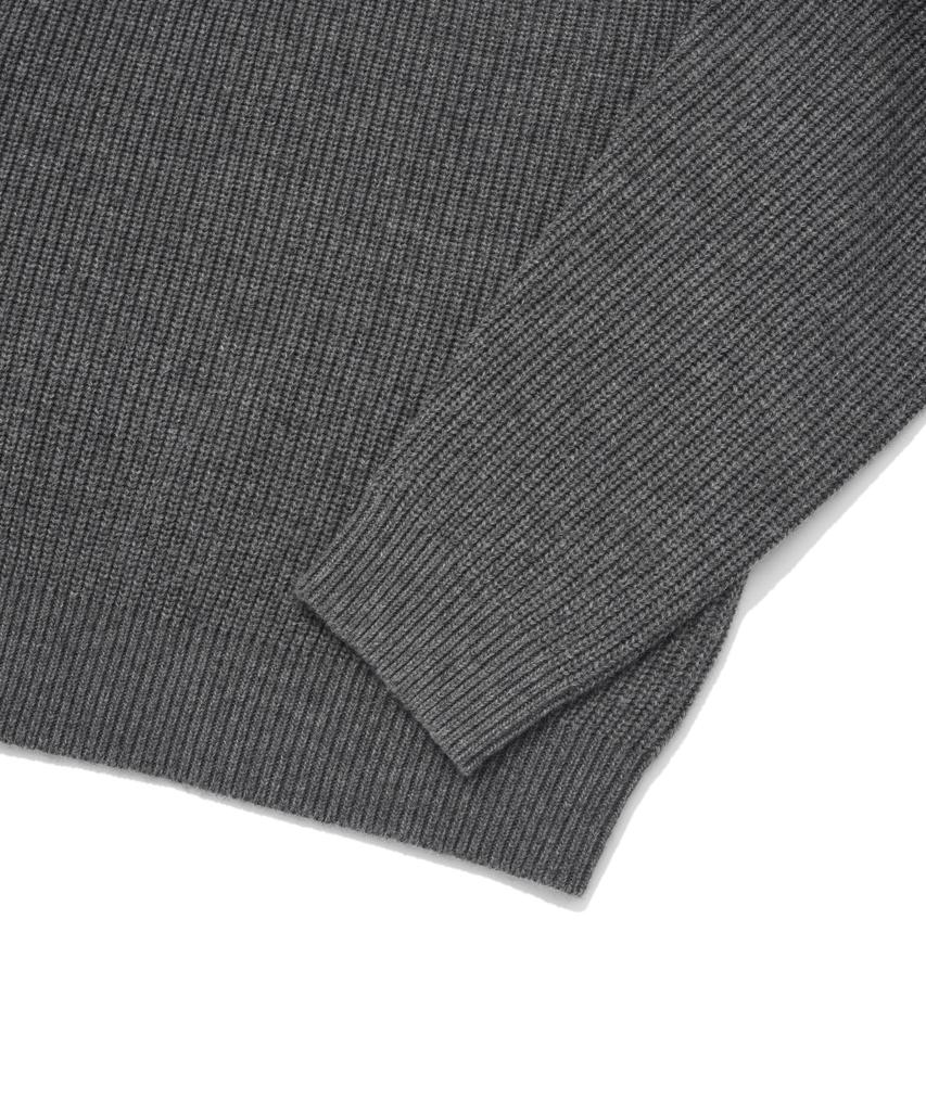 COVERNAT Middle C Logo Crewneck Knit Melange Gray