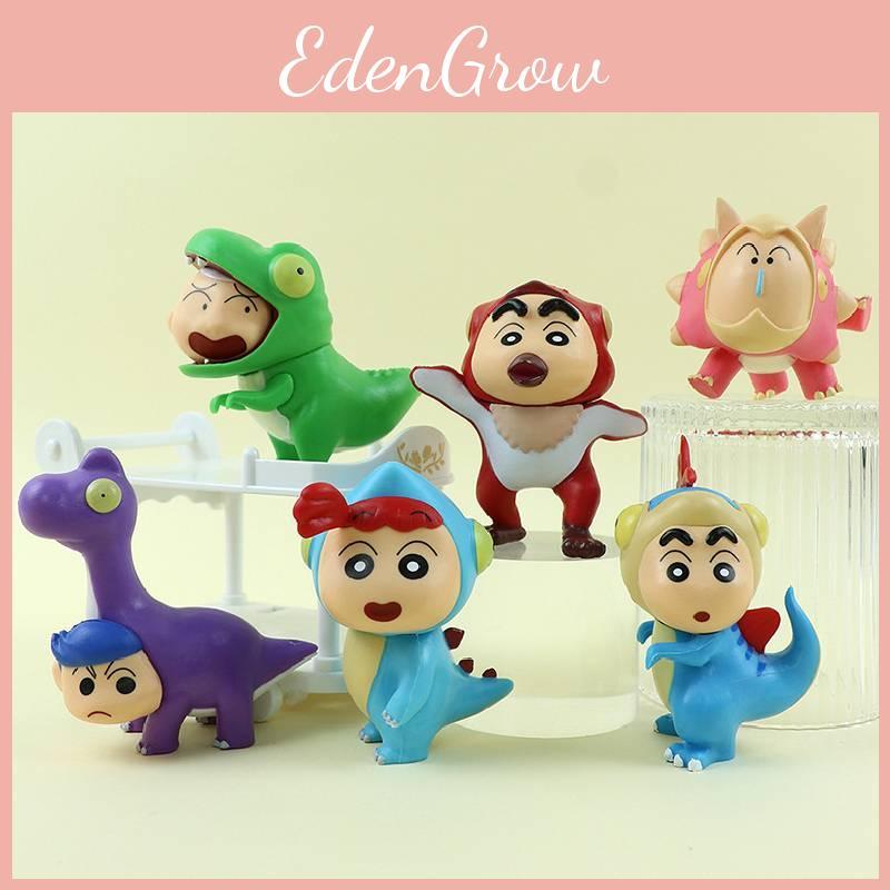6pcs Shin Crayon Chan Action Figure Decoration Doll Cartoon Toy Kids Anime Gifts