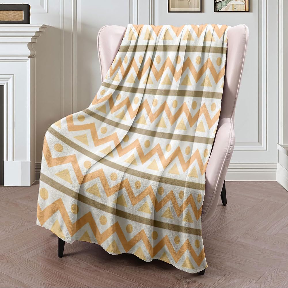 Geometry Fleece Throw Blanket Ultra Soft Cozy Modern Geometric Flannel Blanket for Sofa Couch Bed Chair Camping Travel Or Dorm