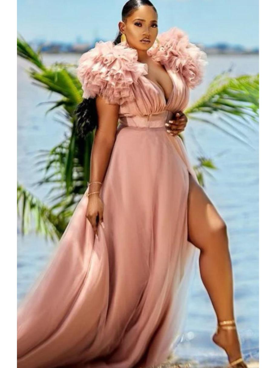 

Свободное сетчатое платье-свинг на весну/лето 2021 года - Большой размер для европейских и американских женщин 4XL