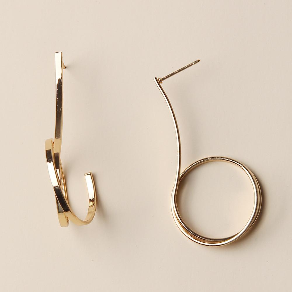 Metal Alloy Circle Earrings For Women Fashionable Geometric Design Gift For Occasions